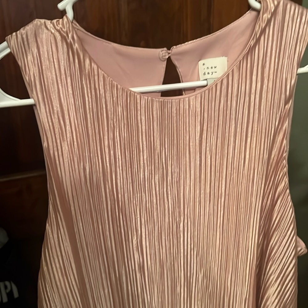 Target A New Day light pink ruched tank top size Large